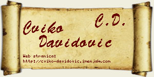 Cviko Davidović vizit kartica